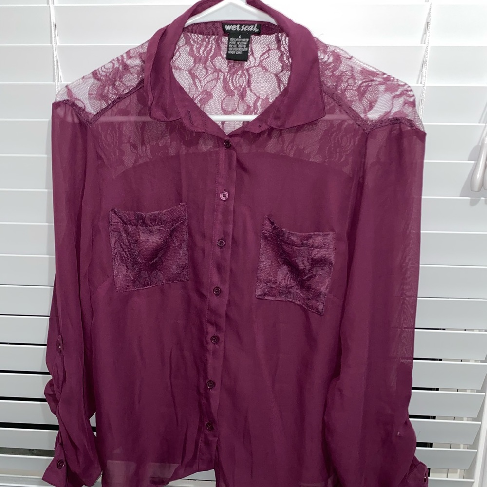 long sleeve button up blouse